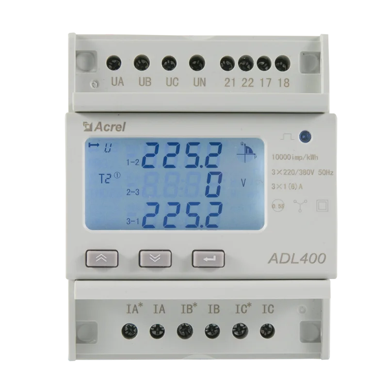 Acrel ADL400 MID certified Modbus 3 fasi 230/400V 80A Din Rail Modbus contatore di elettricità contatore di potenza per caricabatterie EV