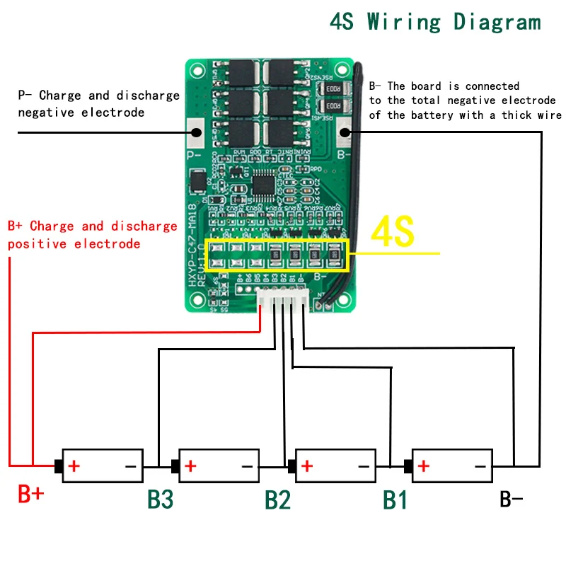 4S/5S/6S/7S BMS 16,8 V 21 V 20A 18650 Li-ion Lmo trójskładnikowa ładowarka baterii litowej płyta ochronna z balansem