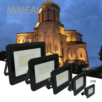 10W 20W 30W 50W 100W LED Industriële Verlichting 110 V/220 V Outdoor Beveiliging Landschap Schijnwerper Wandlamp Spotlight IP68 Werklamp