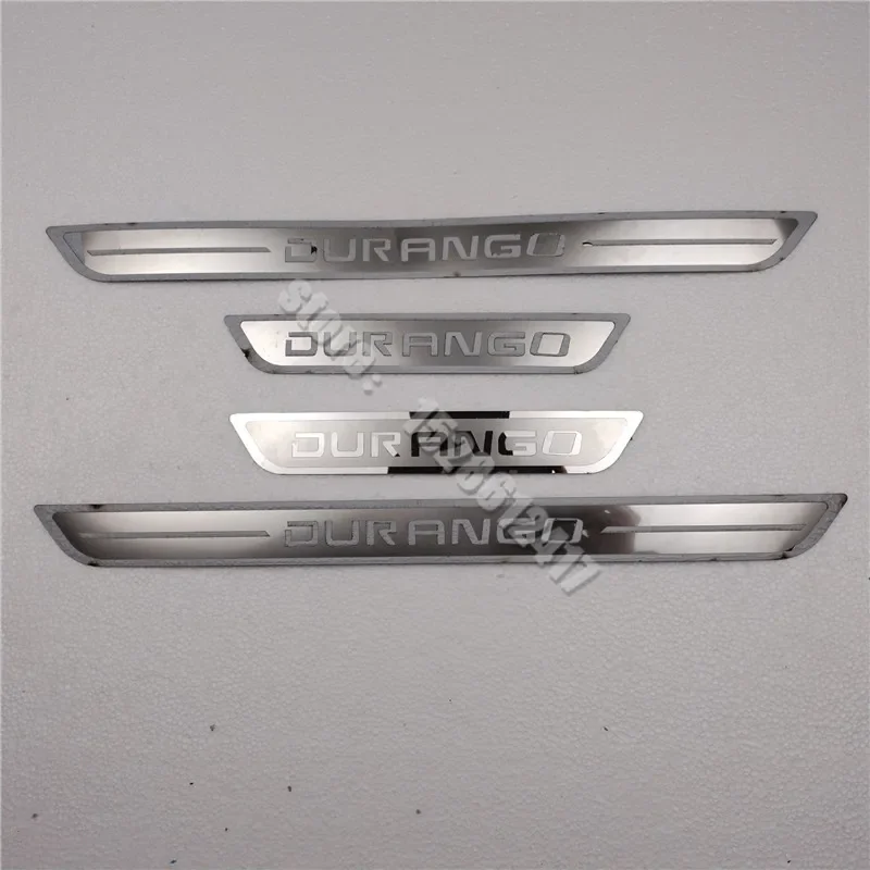 For DODGE DURANGO 2011-2020 Stainless Steel Door Sill Scuff Plate Stickers Protector Guard Welcome Pedal Threshold Car Styling
