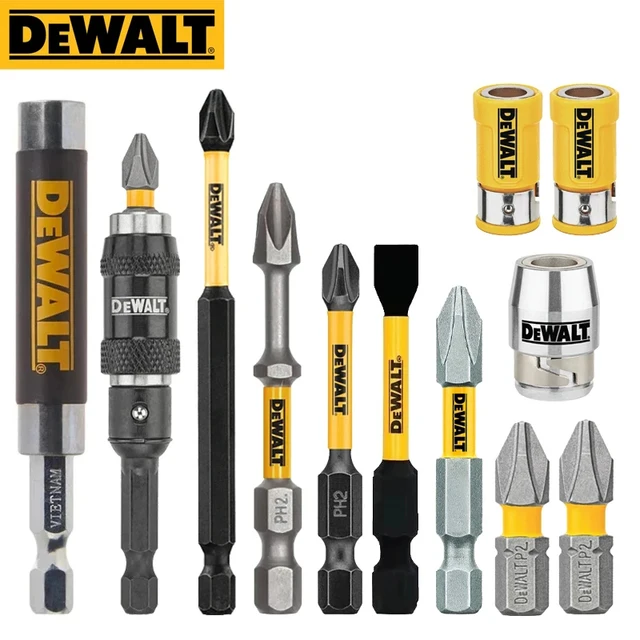 DEWALT zestaw końcówek wkrętaków udarowych PH2 SL8 obrotowy uchwyt na końcówki przedłużenie 1/4 "6.35mm uchwyt sześciokątny akcesoria do wiertarek elektrycznych