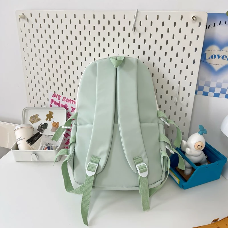 Sac d'école en nylon transparent avec fermeture éclair solide, sac à dos tendance, grande capacité, sacs pour filles et garçons, offre spéciale, 2024