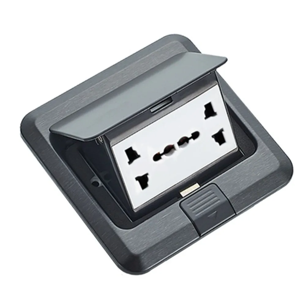 

Прочная 6-зубчатая розетка для пола, встроенная утолщенная напольная розетка, экономия места, скрытая розетка для офиса и домашнего использования