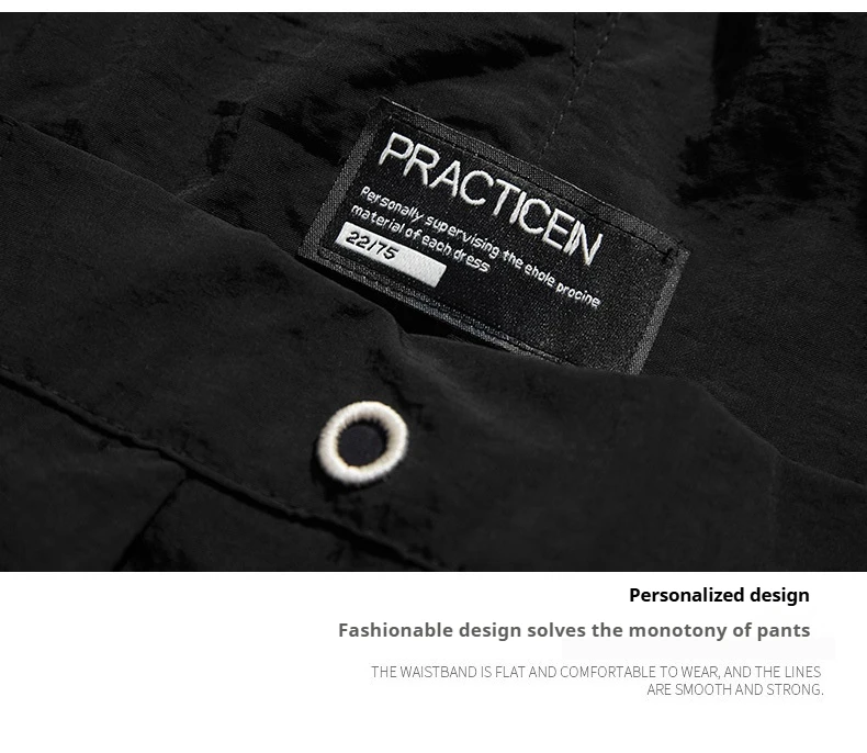 صيف جديد الرجال العلامة التجارية العصرية ملابس العمل السراويل الكورية فضفاضة كبيرة الحجم سراويل تقليدية تنفس التجفيف السريع أزياء الشارع