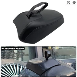 Motorcycle Rear Seat Passenger Pillion With Grab Strap - Black Fits For Indian Chief Bobber Dark Horse 2022-2026
