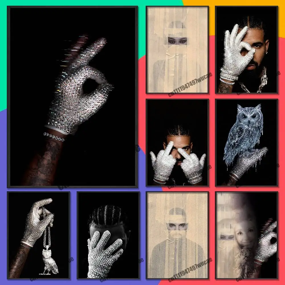 

For D-Drake ICEMAN Poster Wall Murals Paper Home Custom Self-adhesive Decoration Sticker Playbill Cover