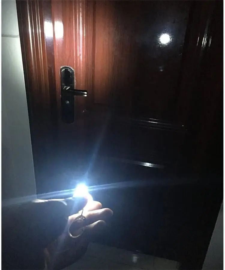 Portable Pocket Flashlight USB Key Lamp With D Ual Function Switc H Squeeze Button Keychain Flashlight Mini LED Working Light