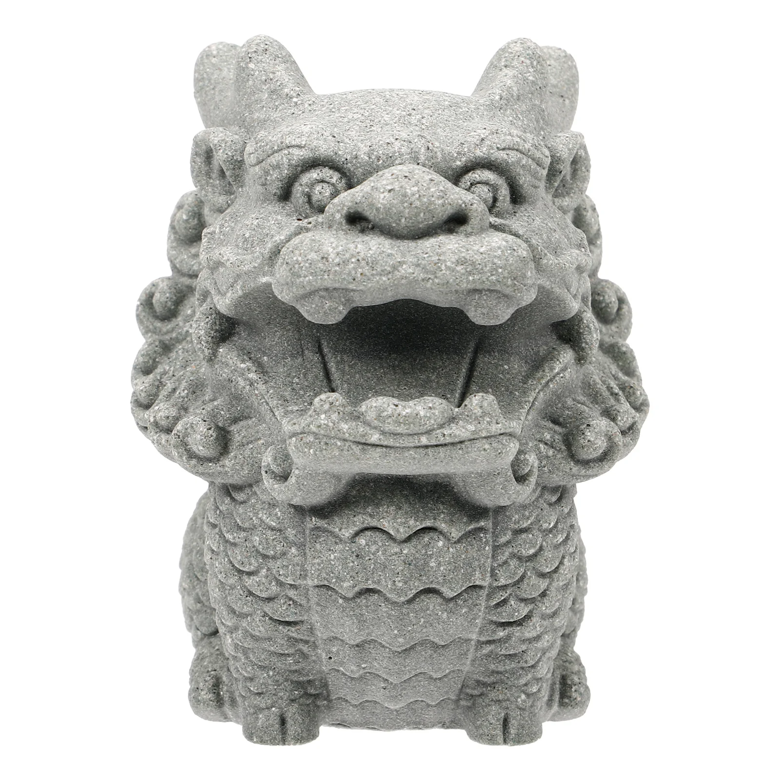 

Stone Lion Pen Holder Statue for Desk Desktop Household Animal Chinaese Statues Decor Figurine