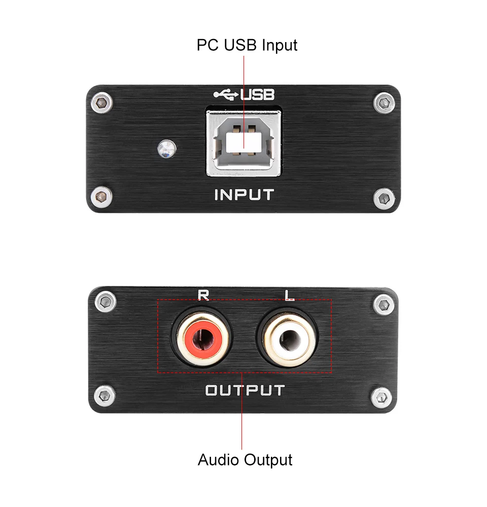 AUIN D2 Mini HIFI USB Audio DAC Decoder Soundkarte ES9018K2M Dekodierung 32Bit 384kHz RCA-Ausgang DIY Verstärker USB-Eingang – Detail 7