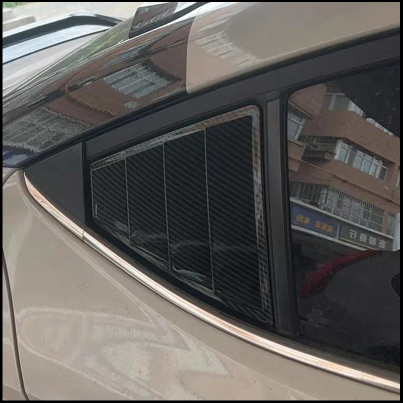 

For Hyundai Elantra 2016-2020 Rear Triangular Window Blind Shades Louver Vent Cover Sticker Trim Car Styling Auto Accessories