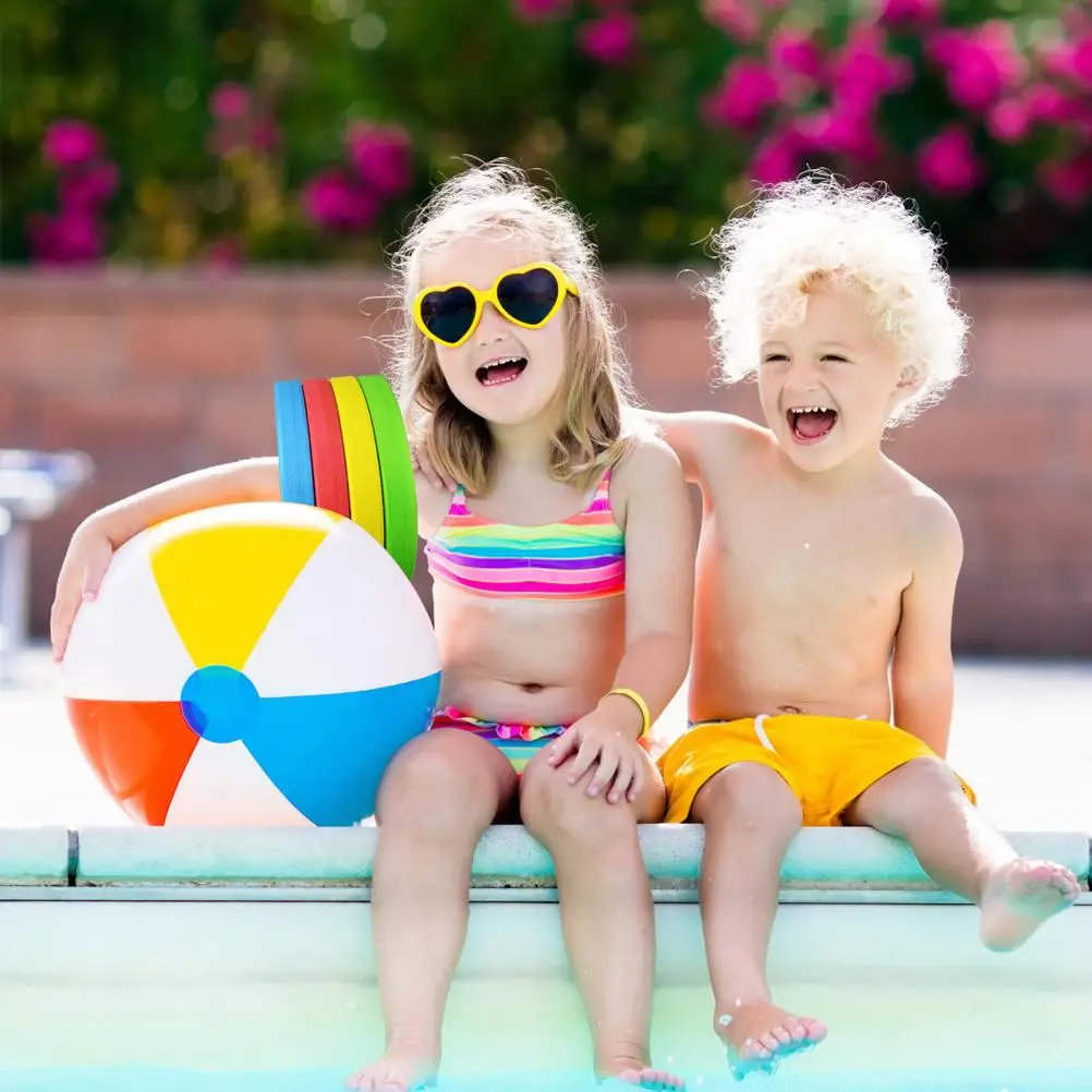 ZK20 4 pezzi Dischi galleggianti per braccio per bambini EVA Galleggiante per nuoto Dischi colorati Braccialetti Maniche galleggianti Cerchi galleggianti Anelli