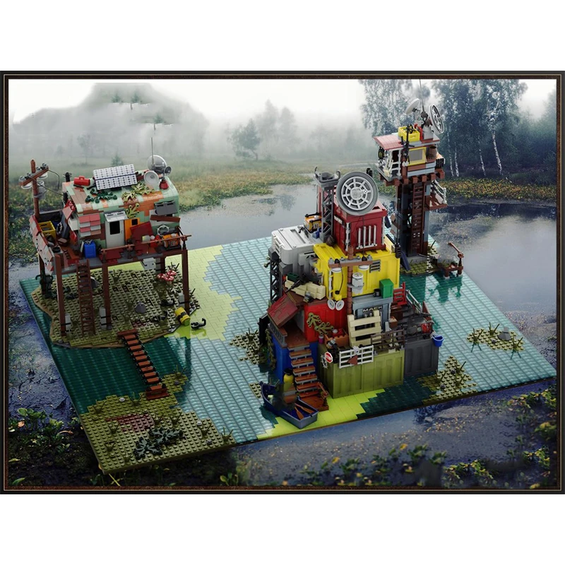4469pcs MOC Post Apocalyptic Survivors City Castle Model Building Blocks Construction Christmas Gifts Birthday Craft Assemble