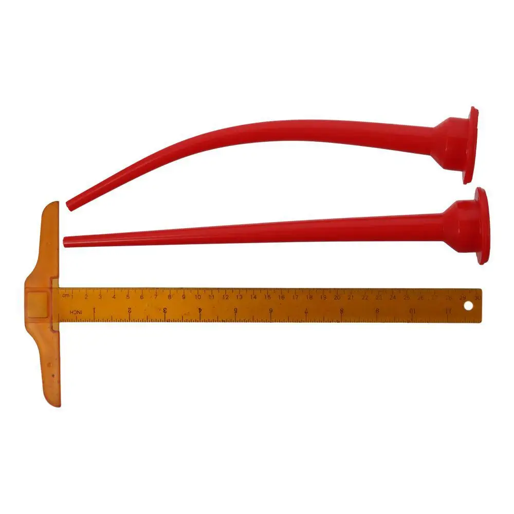 Lengthening 11.8in Caulking Nozzle Red Glass Cement Structural Adhesive Nozzle Long Sausage Nozzle For Sausage Caulking