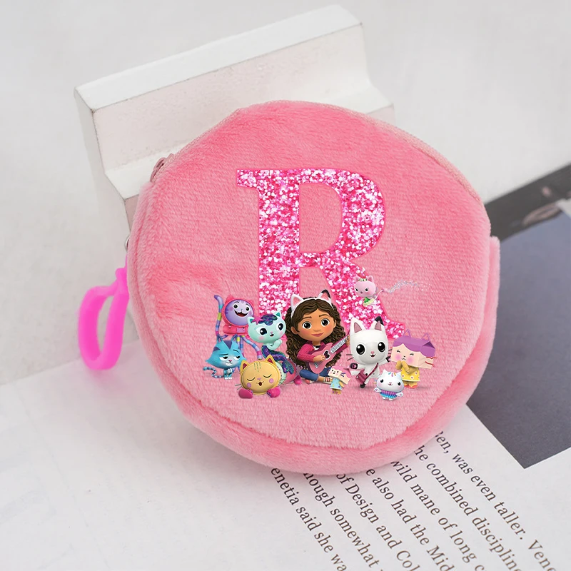 New Gabby Dollhouses Round Coin Purses Mini Wallet Kawaii Cartoon Printed Storage Bags Cute Headphone Pouch kids Birthday Gifts