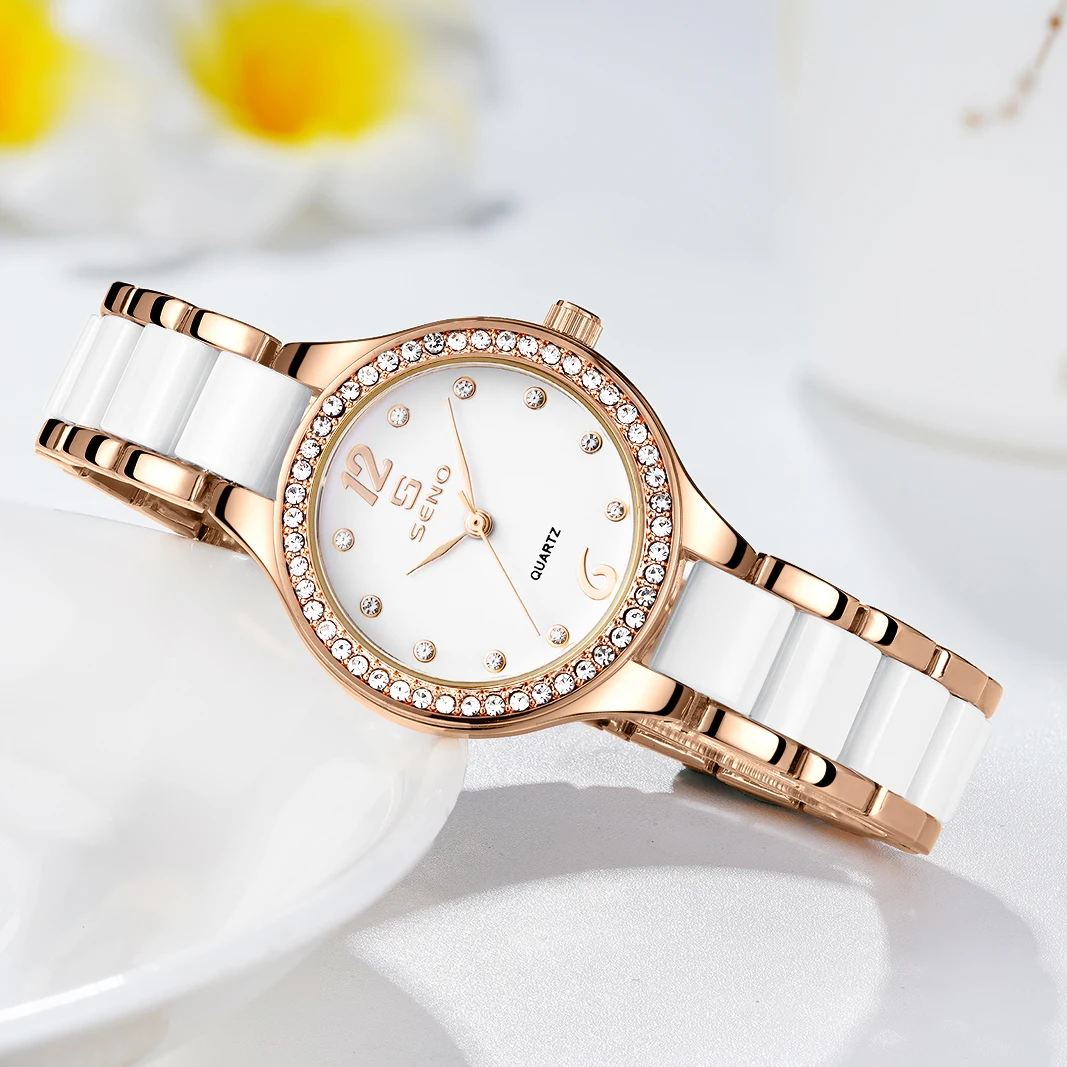 2022 Women Fashion Casual Quartz Wristwatches for Women Elegant Ceramic Strap Watch Clock Waterproof relogio feminino