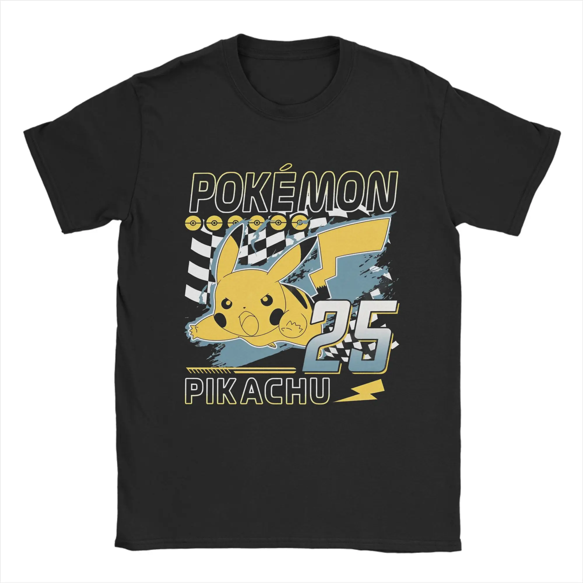 

Japanese Super Cute Pokémon Anime Printed T-shirt 2025 Summer Men's and Women's Plus Size Trend Loose Casual Short-sleeved Top