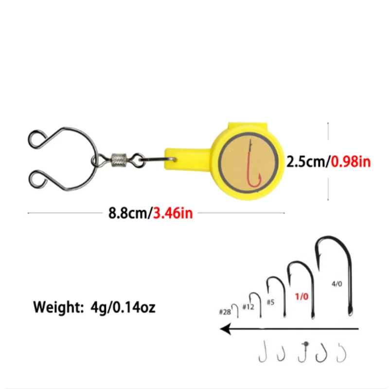 ISURE MARINE 2Pcs Multifunktionale Angelhaken Knoten Gerät Angeln Schnell Haken Bindung Gerät Outdoor Angeln Lieferungen