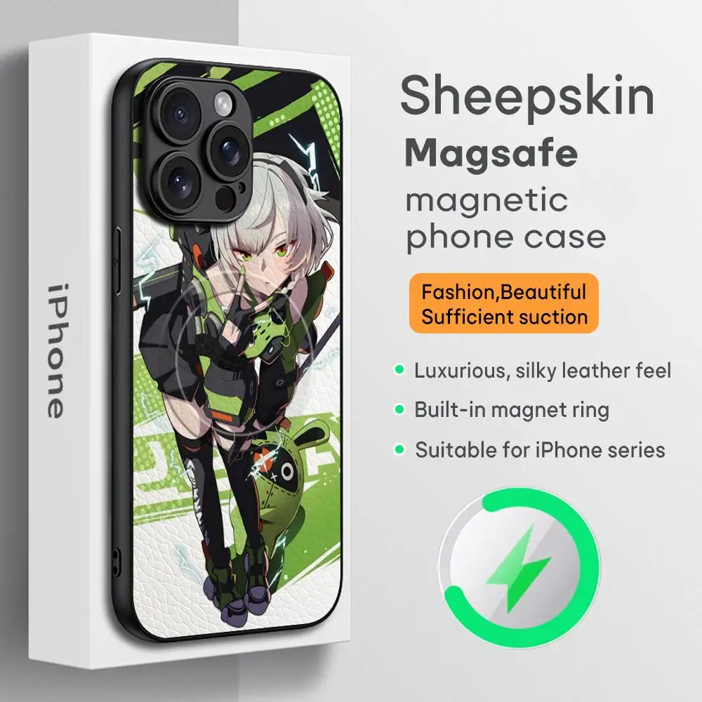ZZZ شعبية أنبي ديمارا قضية الهاتف آيفون 17 16 15 14 13 12 11 زائد برو ماكس الراقية الفاخرة Magsafe جلد الغنم