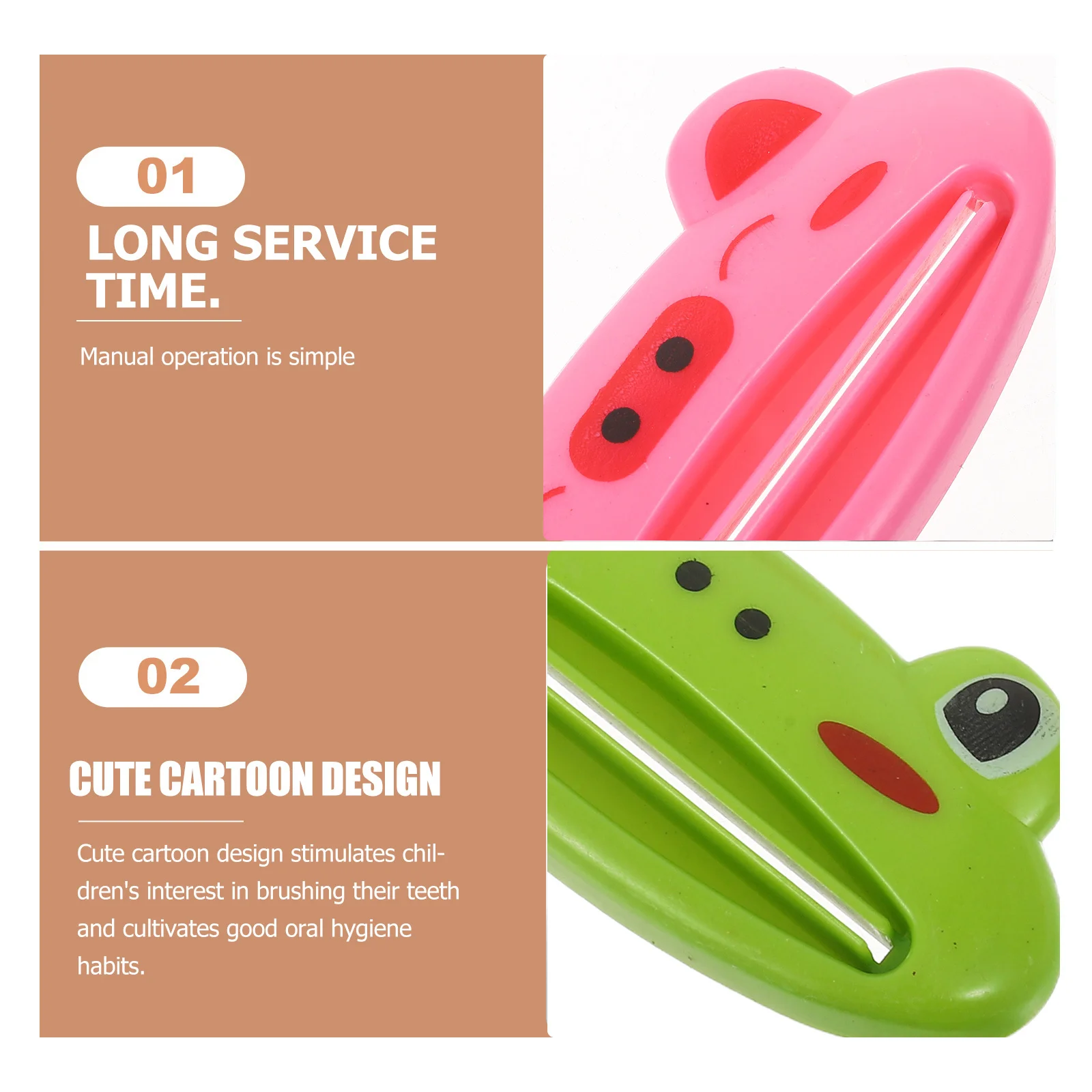 12 قطعة الاطفال دليل معجون الأسنان عصارة الكرتون الحيوان تصميم أنبوب عصارة حامل للحمام السفر موزع متعدد الوظائف #4