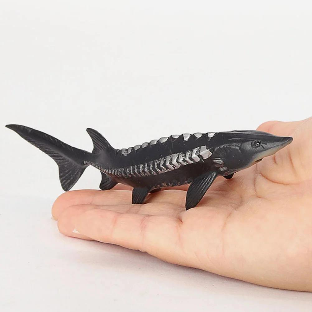 Simulated Chinese Sturgeon Model Cognitive Toy Marine Animal Decor Fake Plaything Plastic Fish Solid Simulation Adornment