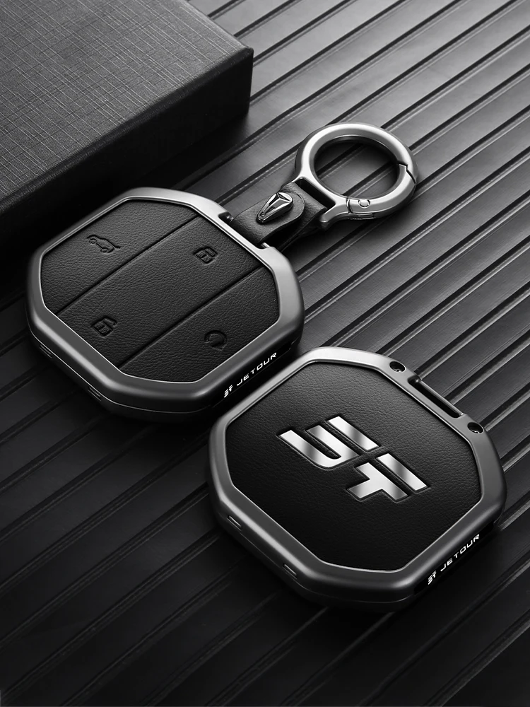 Autoschlüssel-Schutzhülle für Chery Jetour T1 T2 Traveller I-DM Votour T10 Freedom Schlüsselanhänger aus Zinklegierung Vollschutz Stoßfest – Detail 3