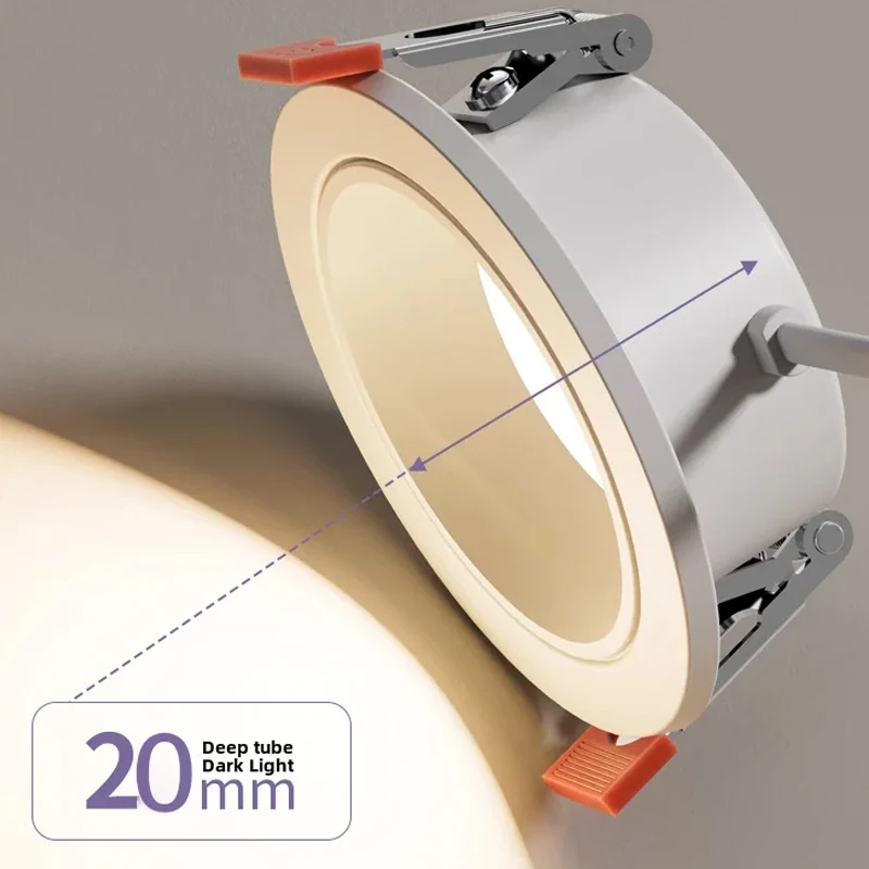 Downlight de colina pequeña con apertura, foco de 75mm, orificio de 95mm, luz de techo empotrada con orificio grande de 120mm