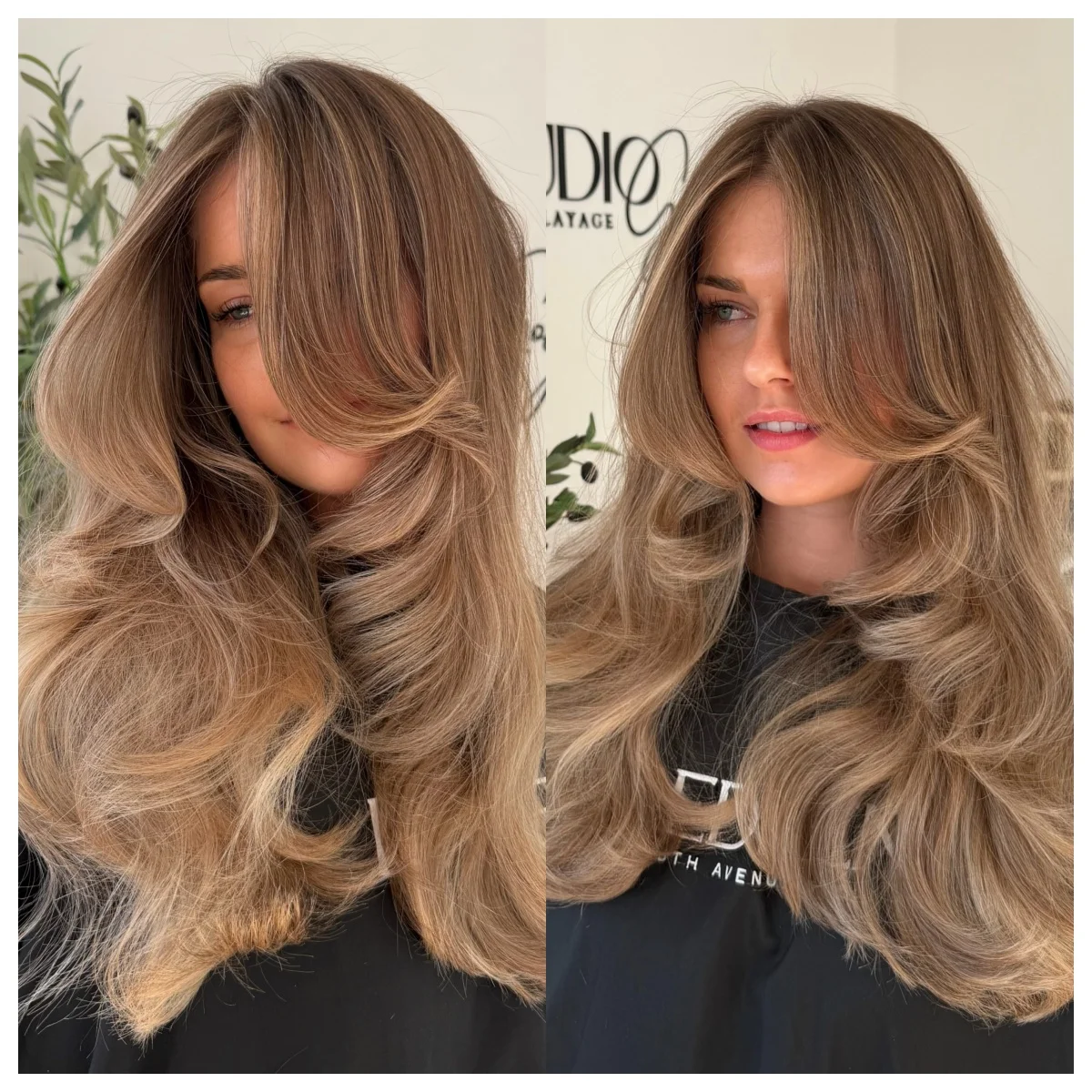 Ombre Blonde Brown Highlights Synthetic HD Lace Front Wig Preplucked Natural Hairline 13x4 Middle Part Natural Body Wave Wig