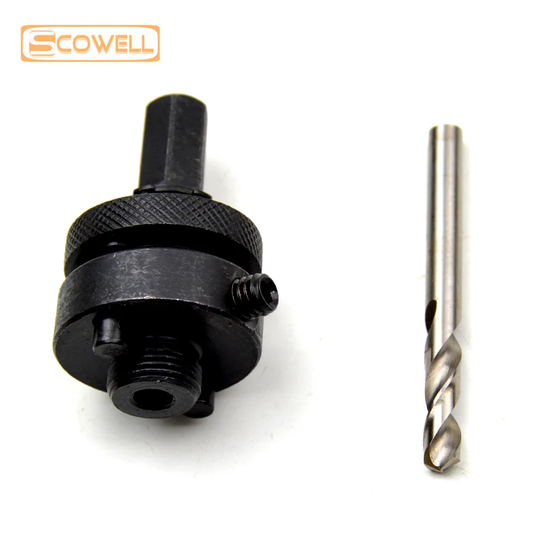 1 Pack Hex Shank Holesaw Arbor A2  A1 With 6.35mm Polit Drill Bit Replaced Hole Saw Chuck Adapter For Crown Saw A4 Connector
