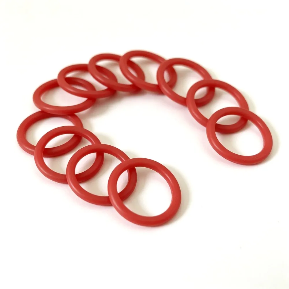 Food Grade Red VMQ Silicone O Ring Assortment 250Pcs CS1/1.5mm OD4-10mm, Heat Resistant Non-Toxic Waterproof Sealing Washers