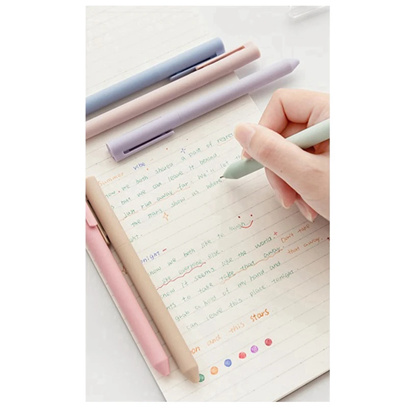 أقلام جل ملونة بحبر الباستيل ، أقلام محايدة ، طرف رفيع ، لوازم مكتبية ، كتابة يوميات ، من من من من