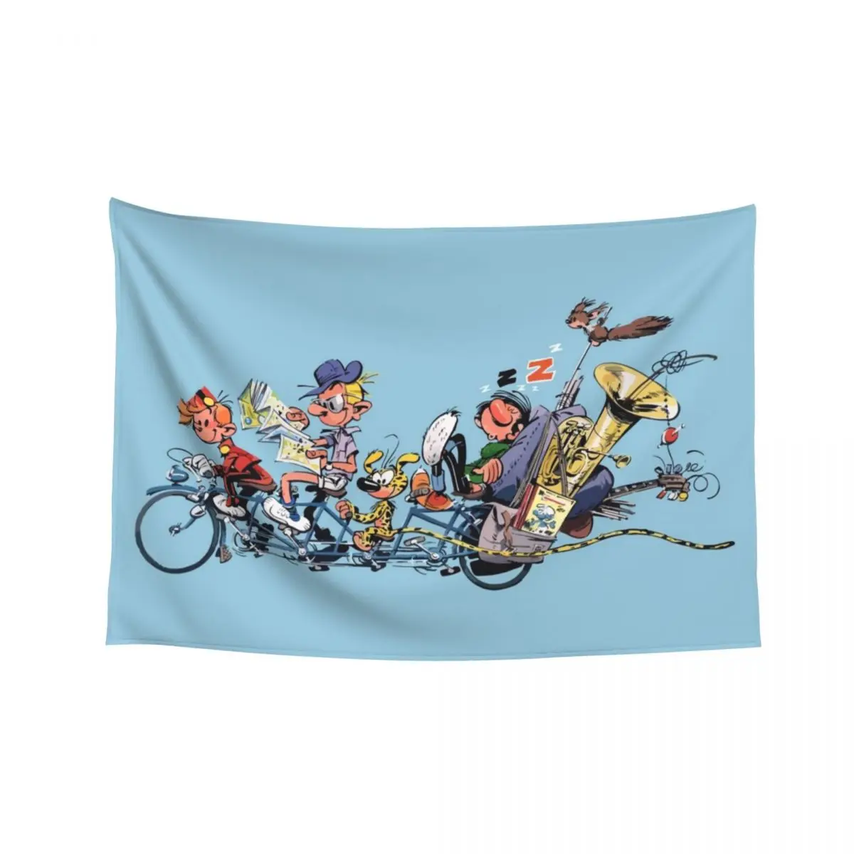 

Gaston Marsupilami and Spirou Tapestry Wall Hanging Wall Wall Decoration Items Custom Tapestry