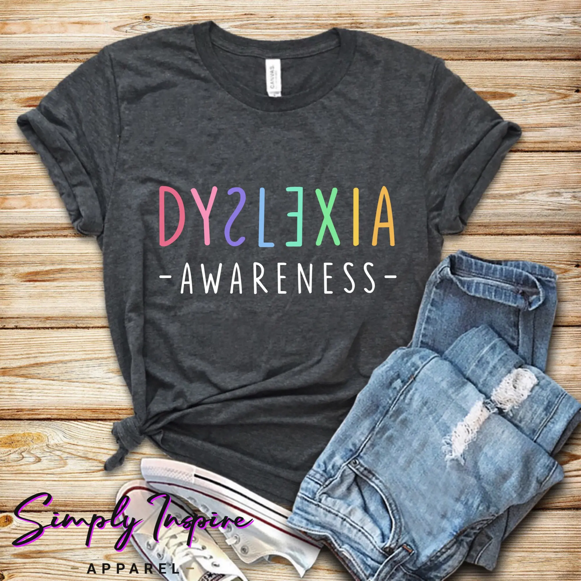 Neurodiversity T Shirt Dyslexia Awareness Raise Of Celebrate Support Autism S