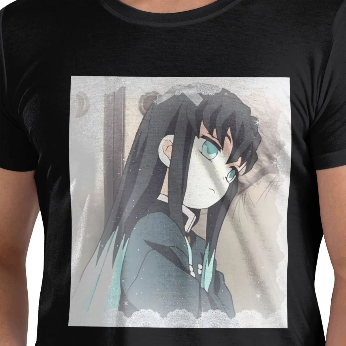 

Muichiro Tokito футболка из 100% хлопка, мужские футболки большого размера, мужские футболки с круглым вырезом и коротким рукавом, S-6XL