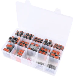 JRready ST6293 Deutsch DTM Connector Kit 2 3 4 6 8 and 12 Pin Automotive Electrical Connectors with Size 20 Solid Contacts Crimp