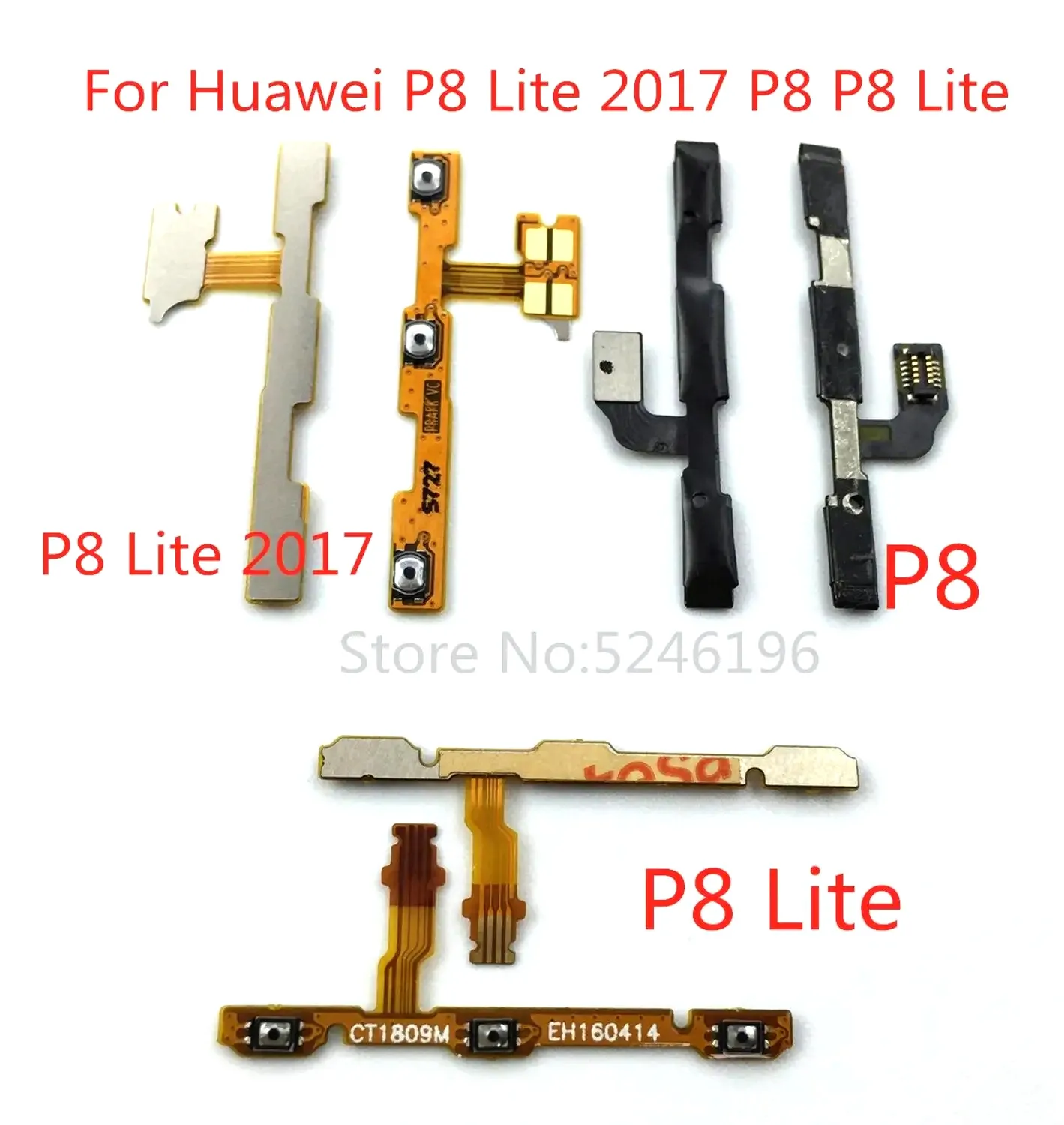 1pcs Power On / Off key Mute Volume Button Ribbon Flex Cable For Huawei Honor P8 P8 Lite P8 Lite 2017 Replace Part