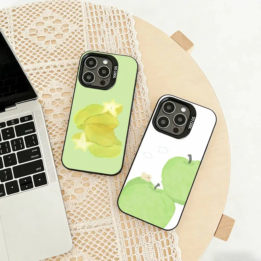 

Fruit Party Phone Case For iPhone 17,16,15,14,13,12,11 Plus,Pro Max,XS,Colored silver phone case