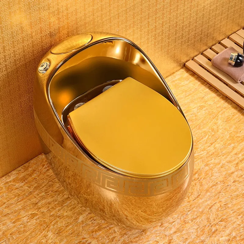Golden egg color gold Arctic egg toilet super swirl local tyrant gold flush toilet odor-proof large pipe toilet