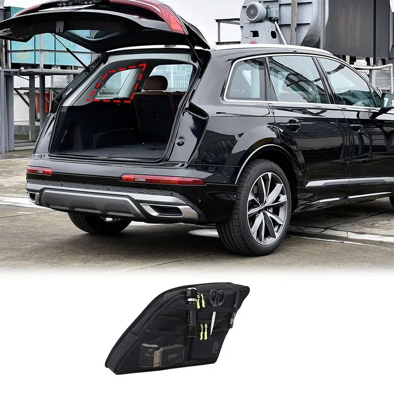 

For Audi Q7 2016-2023 Oxford Cloth Car Trunk sides window Storage Bag Cargo Tools Tidying Package Car Accessories