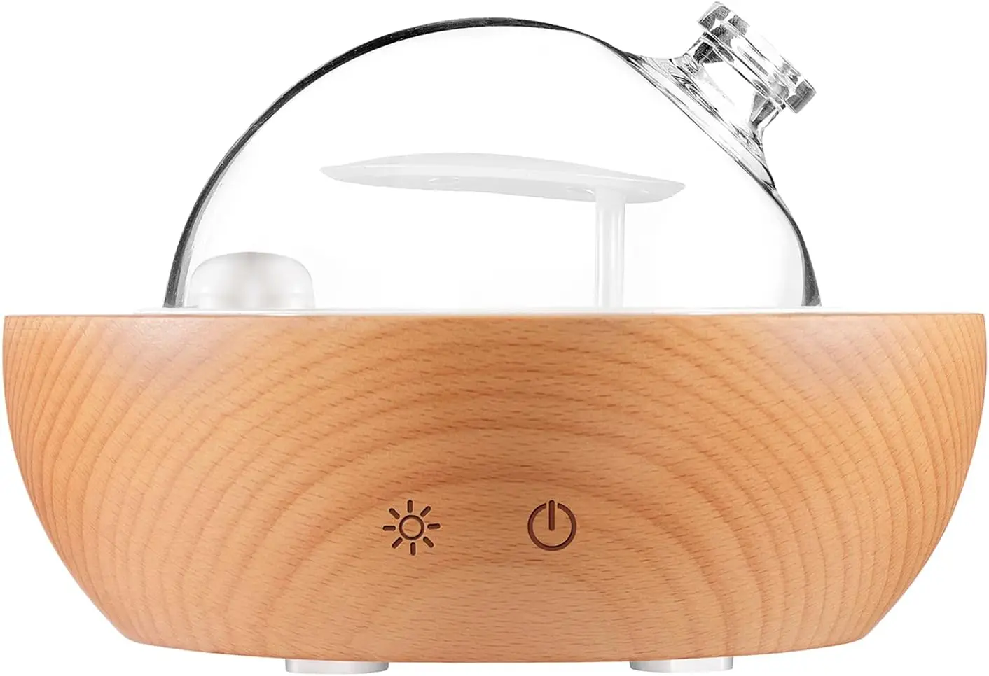 

Glass Essential Oil Diffuser, Real Wood Base, 2025 Upgrade Aromatherapy, 7 LED Colors, for Home Office Bedroom