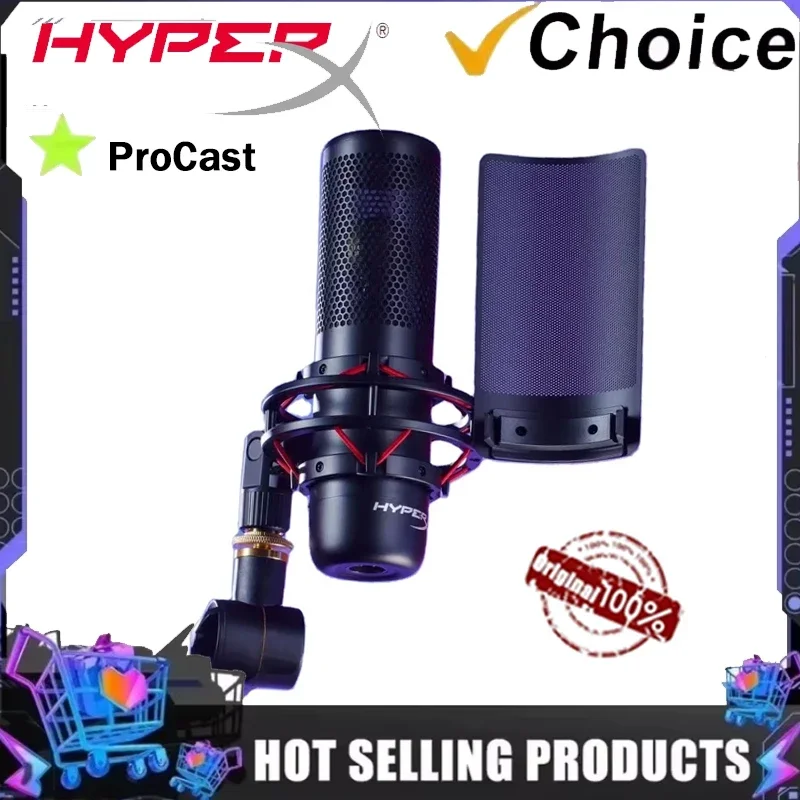 

Профессиональный конденсаторный микрофон HyperX ProCast 2026 с большой диафрагмой, XLR-подключение