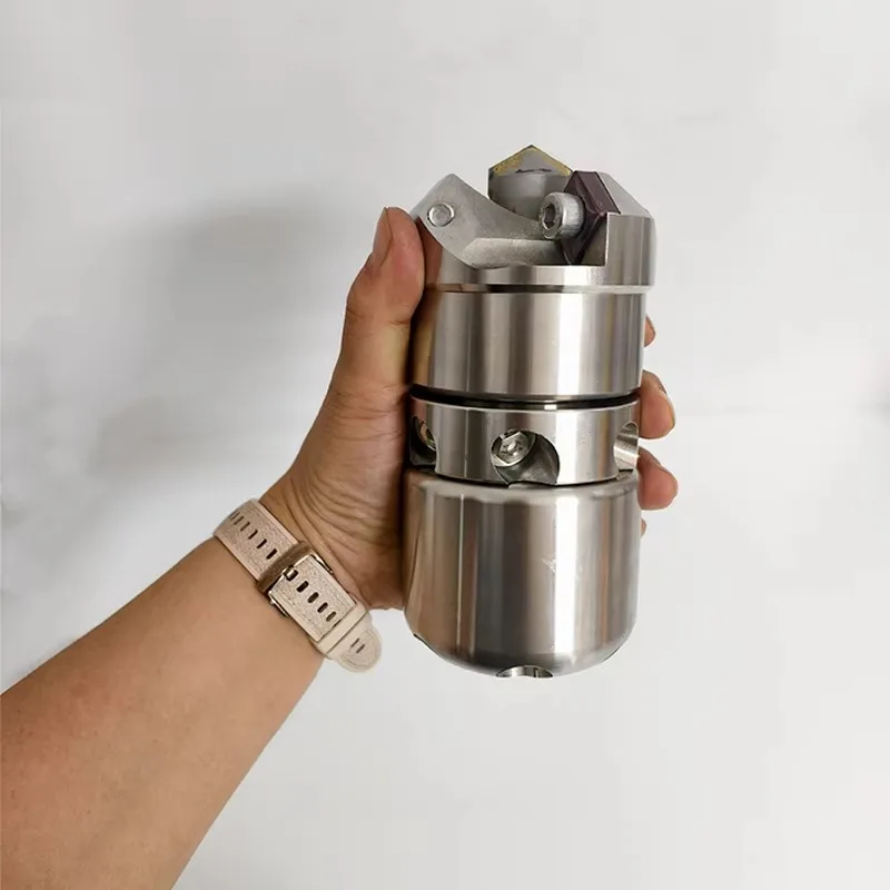 Rotating High Pressure Nozzle Stainless Steel Ceramic Tip Sewer Truck Cement Grease Hard Debris Pipe Dredging Cleaning Accessory