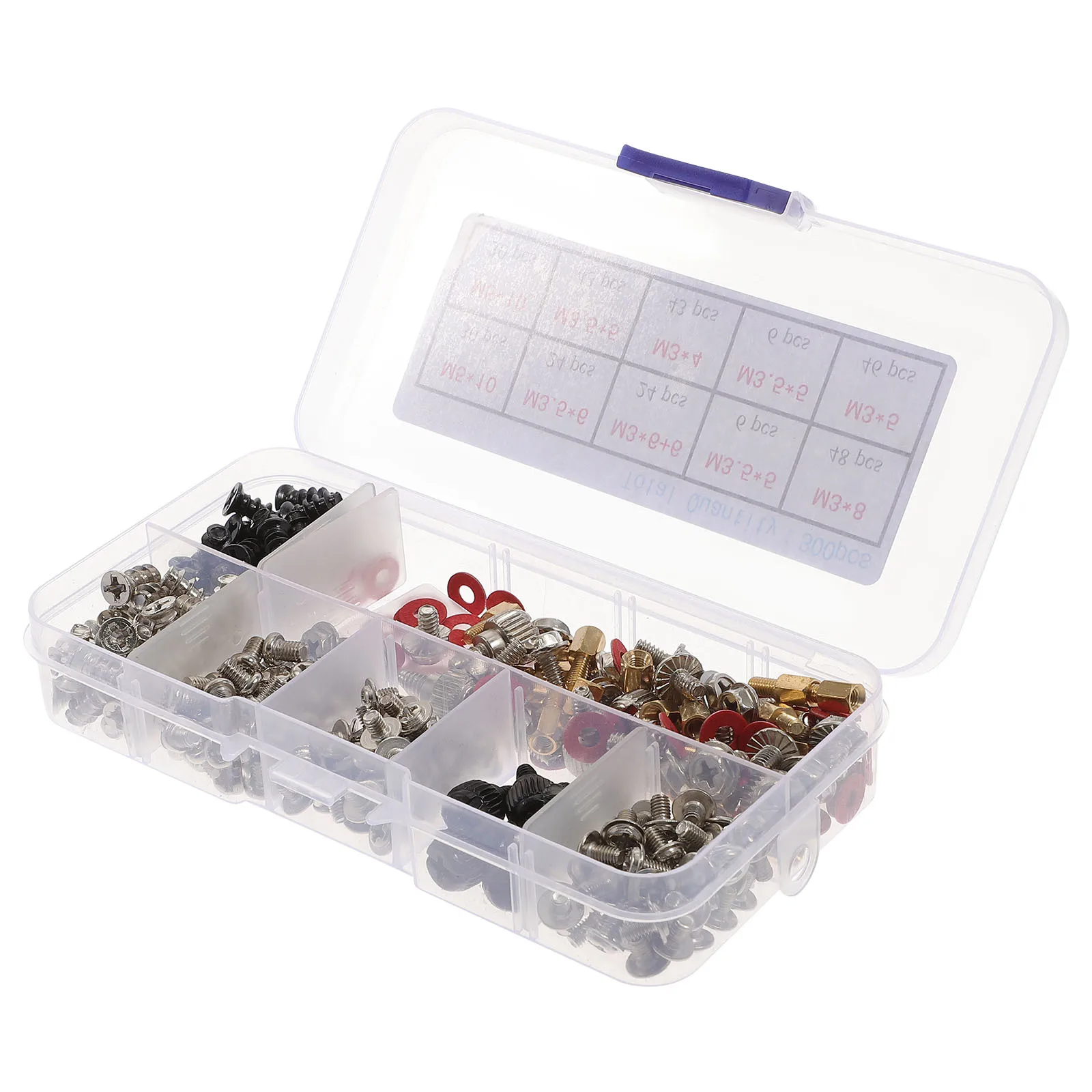 

1 Set Stainless Steel Computer Assortment Rust Resistant Mounting Kit Motherboard Hard Drive Fan Screws Insulating Washers Flat