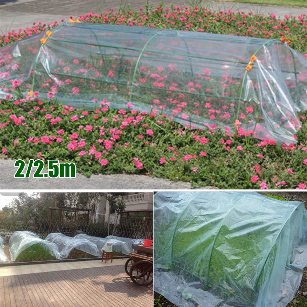 1pc Greenhouse Tunnel Foil Plastic Horticultural Polythene Sheet Plant Cover Weather-resistant Gardening Accessories