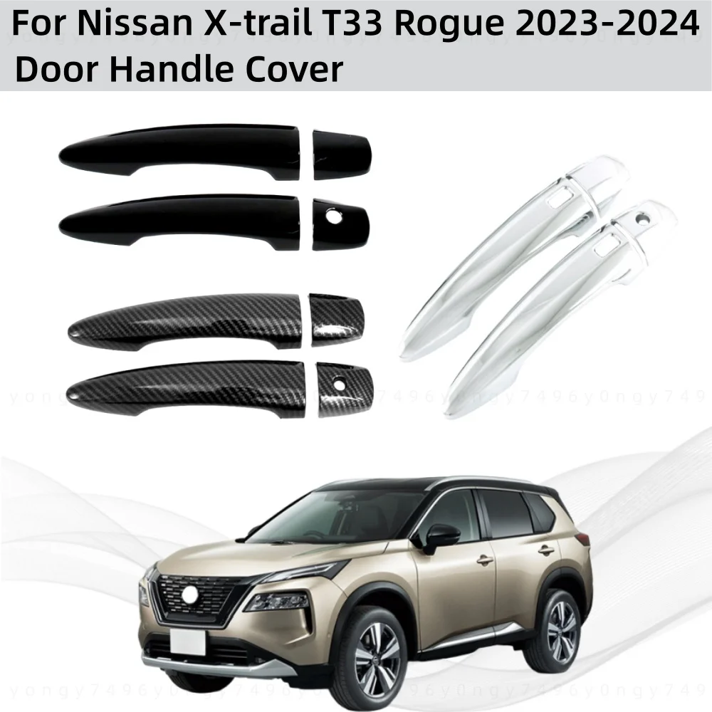 

Car Upgrade Modification Accessories Door Handle Cover Trim Paste Style Carbon For 2 Door Nissan X-trail T33 Rogue 2023-2024