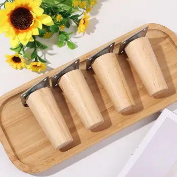 Nightstand กล่องเก็บขาเรียวฟุตขาไม้เฟอร์นิเจอร์ปฏิบัติโต๊ะคอมพิวเตอร์เก้าอี้โซฟา Aksesori Perabot