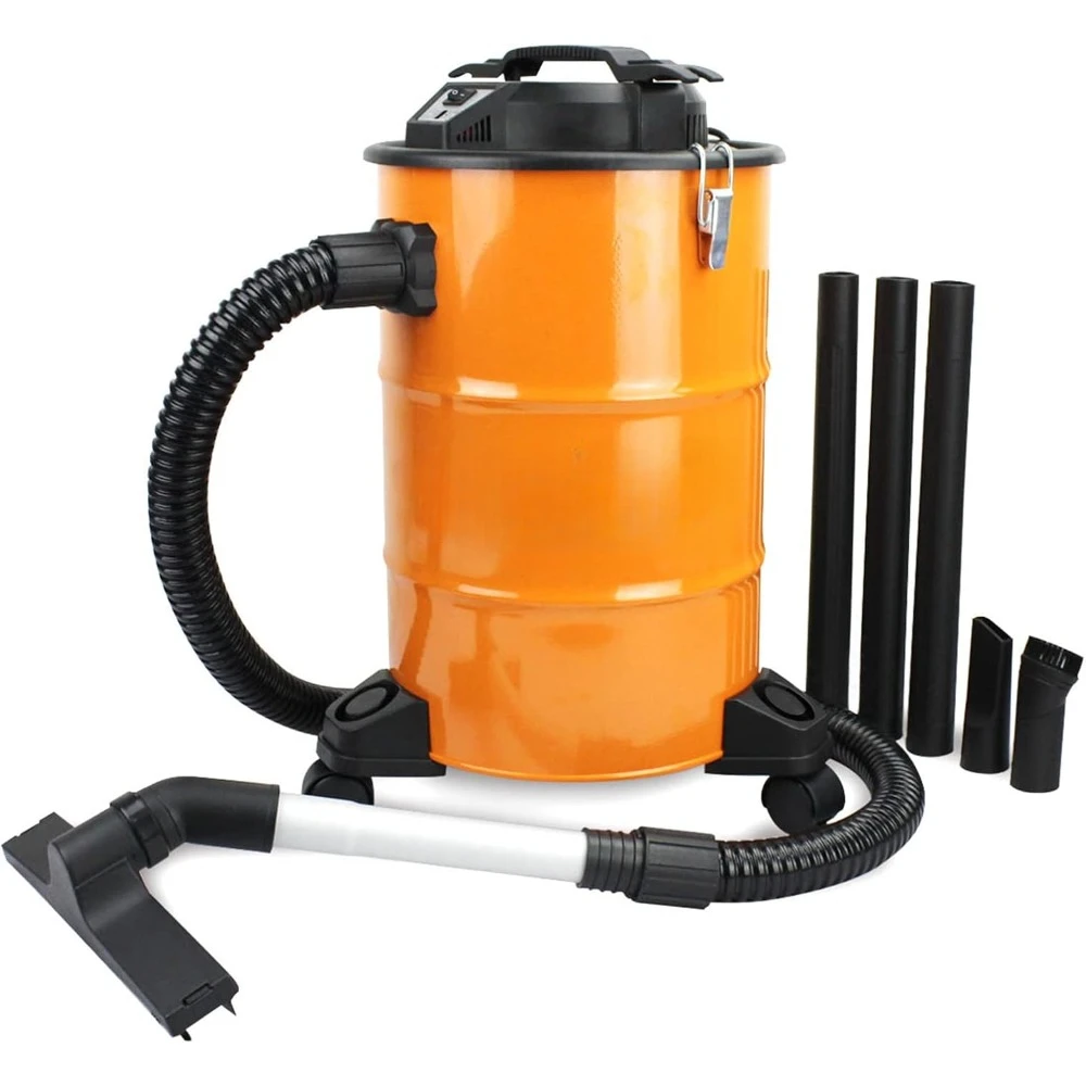 5.3-Gallon Ash Vacuum with Double Stage Filtration System, 10 Amp Ash Vacuum for Pellet Stoves with 1200W Powerful Suction