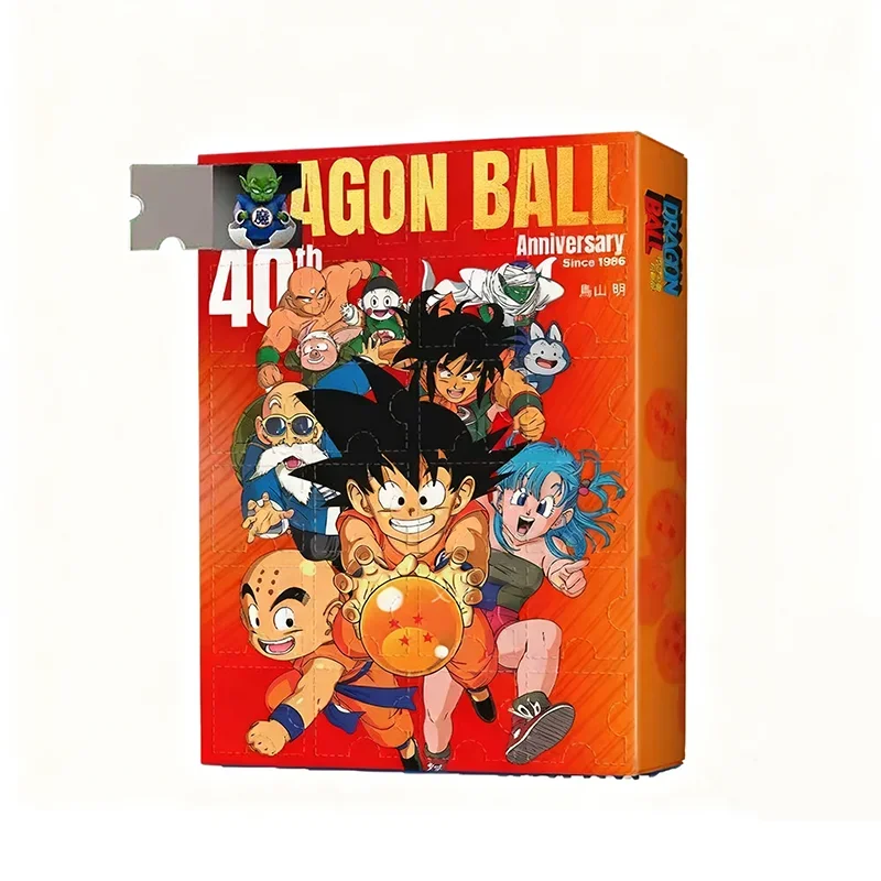 24 unids/set 2D Anime Dragon Ball 40 aniversario calendario de Adviento caja Goku figura de Anime caja ciega de moda modelos aleatorios juguetes regalos