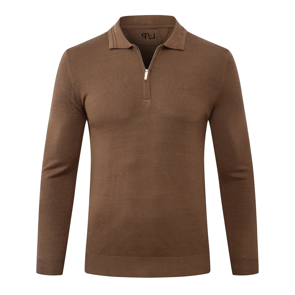 DIKU-suéter de lana CPTG para hombre, suéter cálido informal con cremallera bordada, cuello abatible, de alta calidad, talla grande, M-5XL, 2024, nuevo, 2025