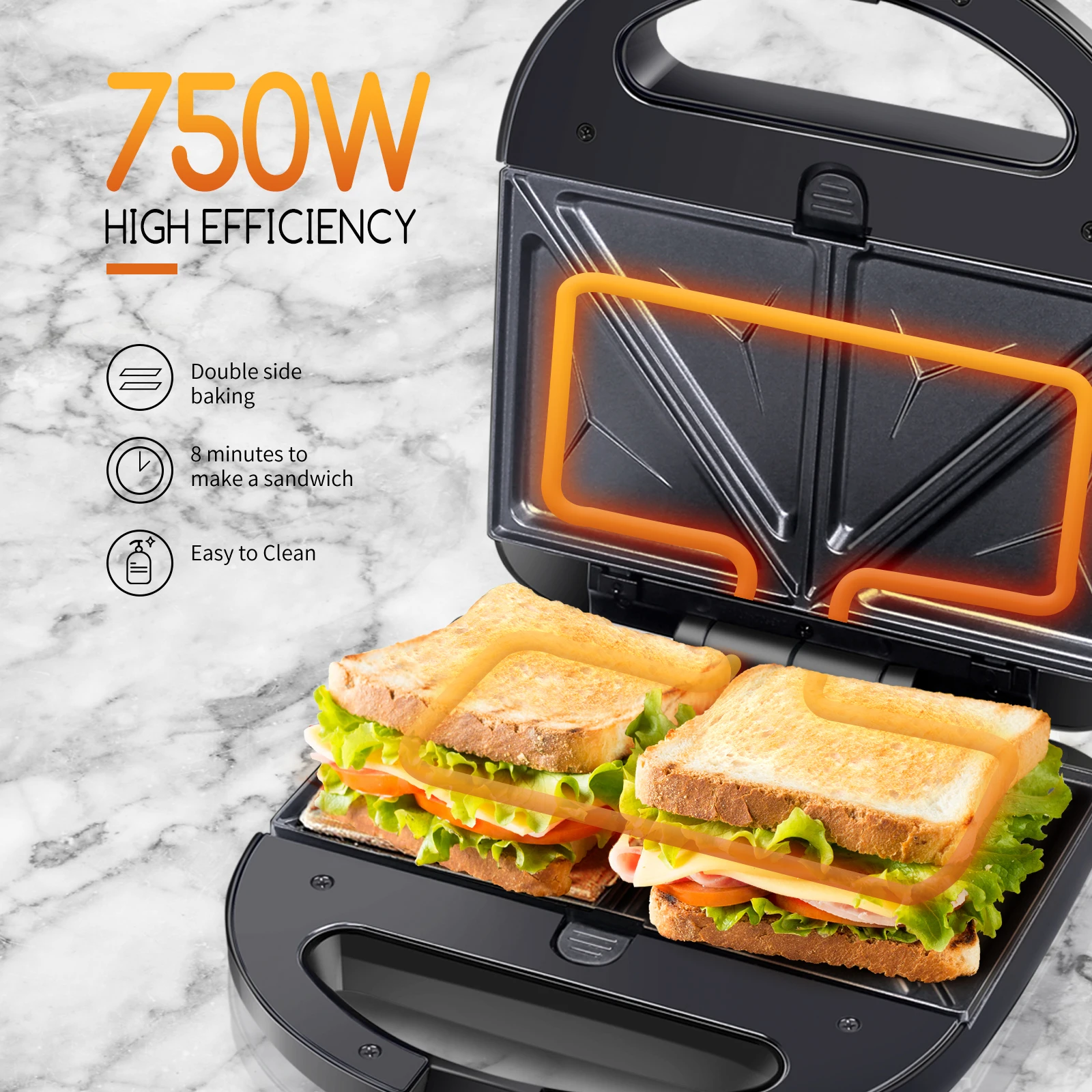 ماكينة صنع الوافل والشواية الكهربائية ، ماكينة صنع الساندوتشات ، 3 أطباق قابلة للفصل ، غير لاصقة وقابلة للتبديل ، ترموستات ، مقبض يعمل باللمس على البارد ، تخزين رأسي ، شواء بواط ، 3 في 1