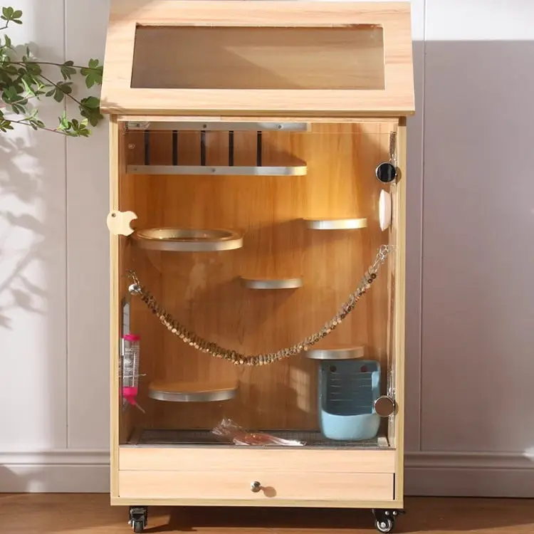 Chinchilla cabinet cage household cooling ice nest air conditioner ecological board cabinet honey bag glider villa waterproof so